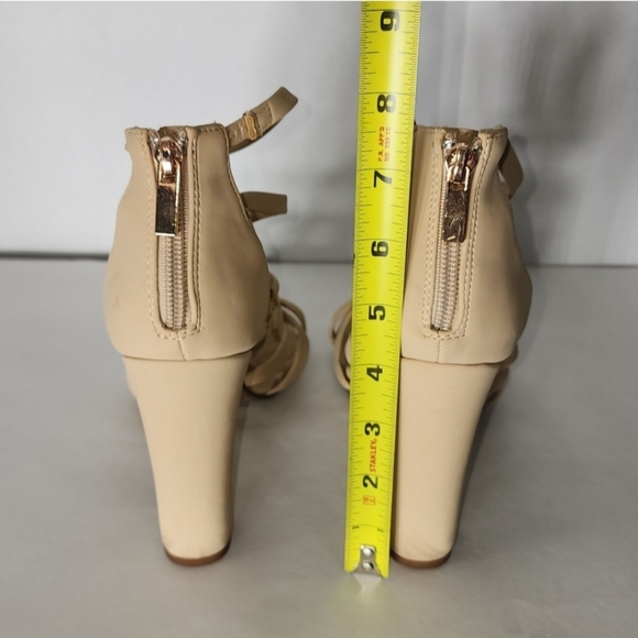 Bamboo Suede Zip Back Women's Size 6 Strapped Design Modern Style - Picture 12 of 12